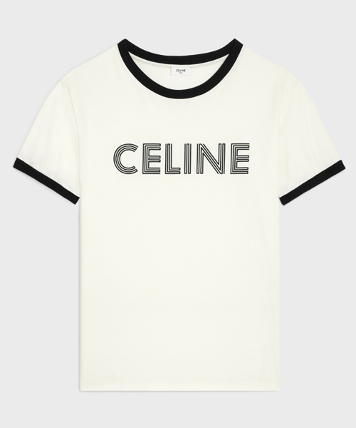 로고 프린트 코튼 티셔츠