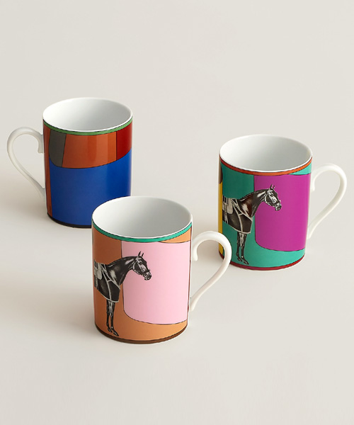 LA SERPENTINE HERMES SET OF 3 MUGS