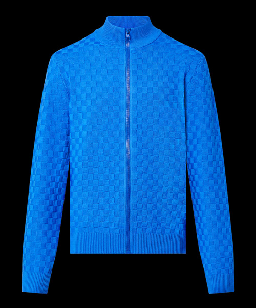 다미에 울 집업 가디건