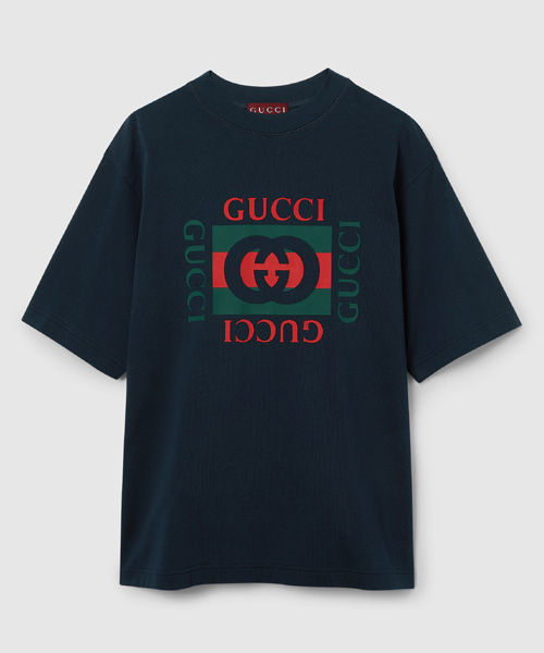 로고 프린트 코튼 저지 티셔츠