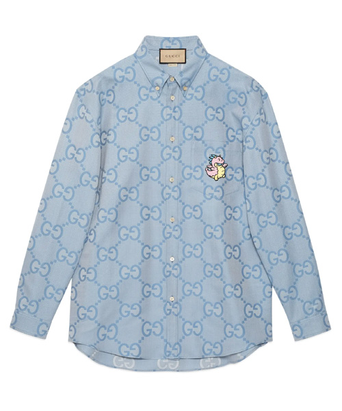 GG 옥스퍼드 코튼 셔츠