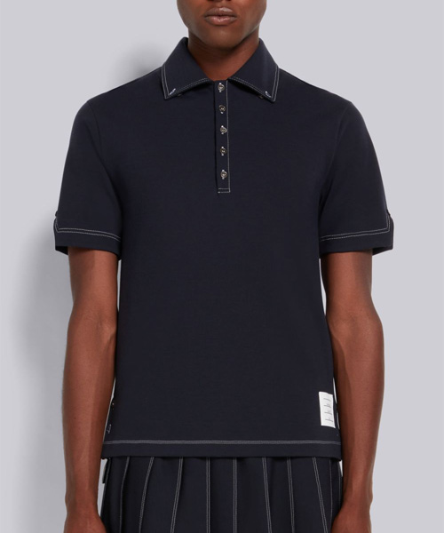 울 테크 밀라노 콘트라스트 스티치 폴로