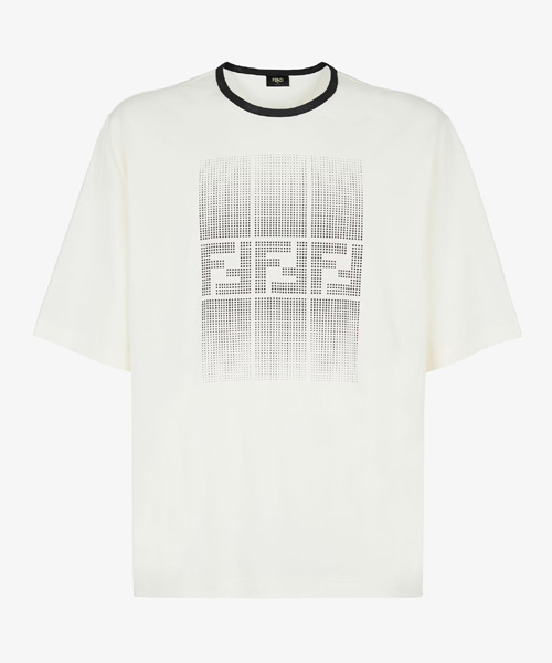 FF 프린트 코튼 티셔츠