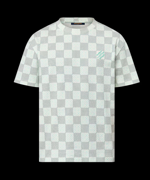 시그니처 패턴 숏 슬리브 코튼 티셔츠