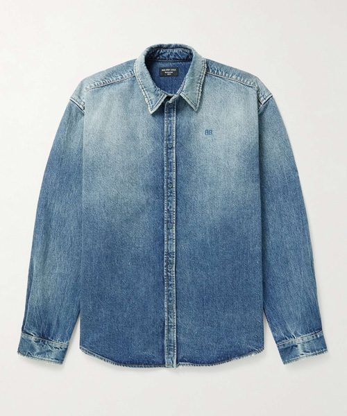 디스트레스 데님 셔츠