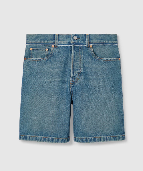 라벨 디테일 데님 쇼츠