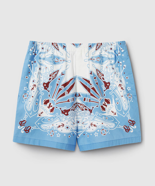 반다나 프린트 코튼 쇼츠