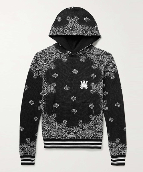 반다나 자카드 캐시미어 후디