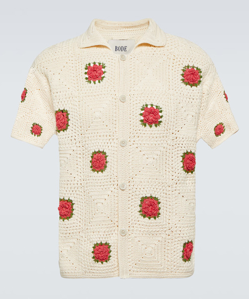 플로랄 코튼 셔츠