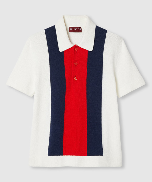 코튼 블렌드 테리 니트 폴로 셔츠