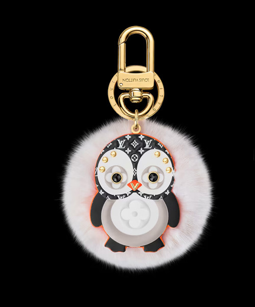 펭귄 모피 백 참 및 키홀더