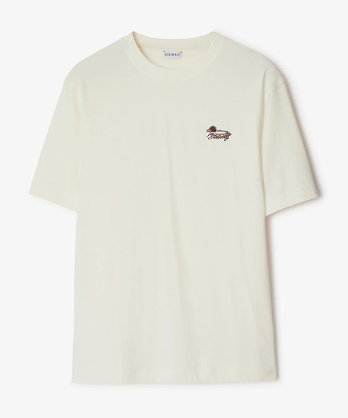 아카이브 오리 자수 코튼 티셔츠