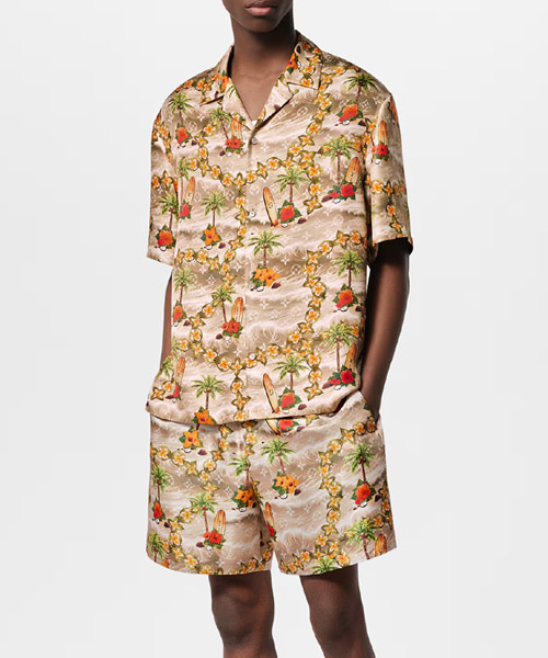 모노그램 실크 셋업