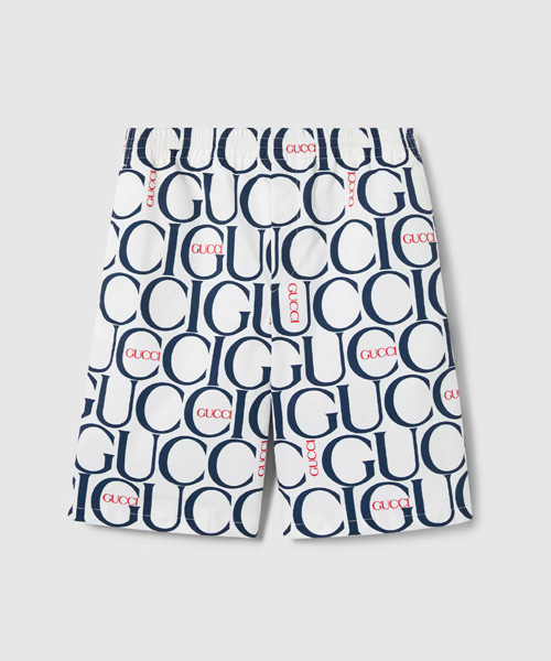 맥시 로고 프린트 패브릭 쇼츠