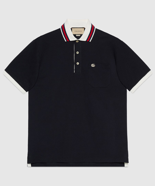 인터로킹 G 코튼 피케 폴로 셔츠