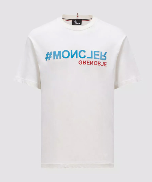 로고 프린트 코튼 티셔츠