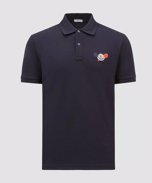 테니스 로고 패치 폴로 셔츠