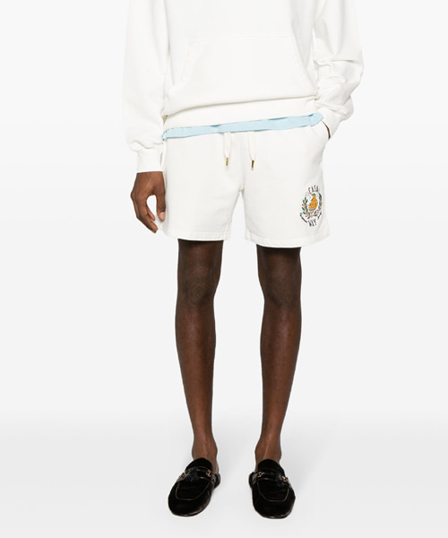 까사웨이 자수 오가닉 코튼 트랙 쇼츠