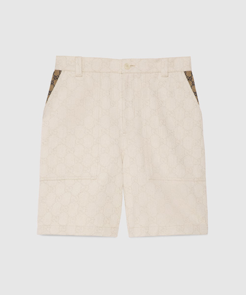 GG 코튼 자카드 버뮤다 쇼츠