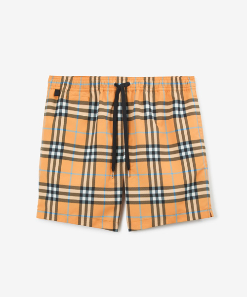 체크 패턴 스웸 쇼츠