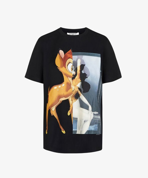 밤비 프린트 코튼 티셔츠