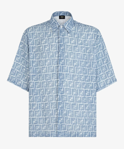 블루 FF 리넨 셔츠