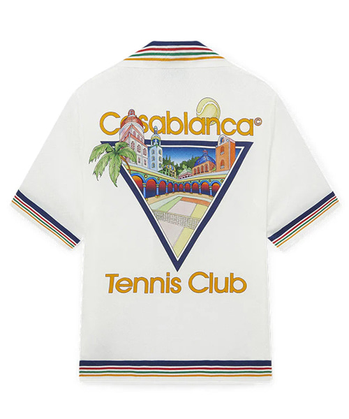 테니스 클럽 아이콘 실크 셔츠