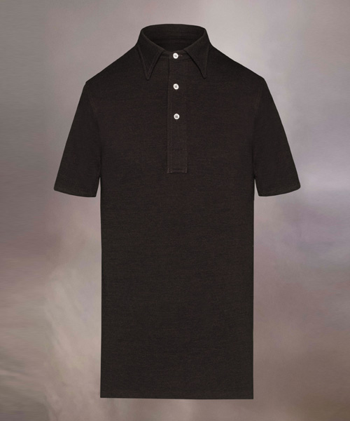 WOOL PIQUE POLO SHIRT