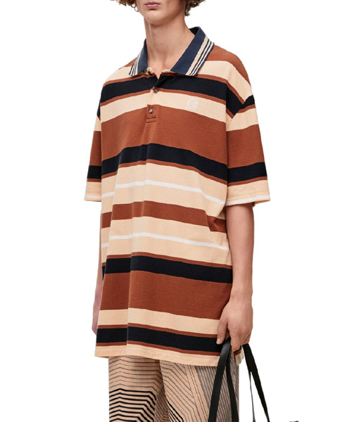 코튼 & 린넨 스트라이프 폴로셔츠