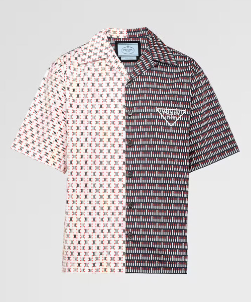 더블 매치 코튼 셔츠