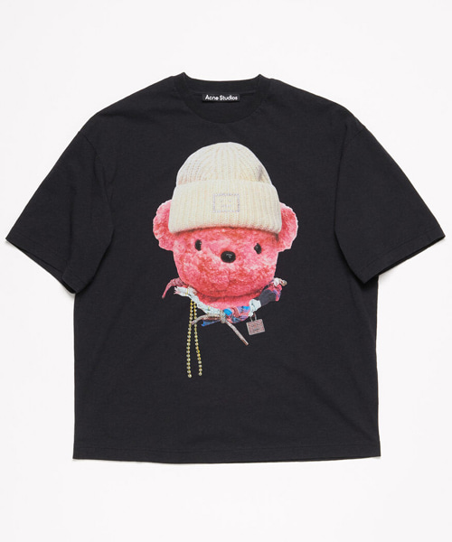 곰돌이 프린트 코튼 티셔츠