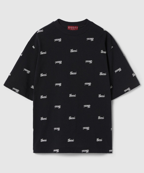 자수 코튼 저지 티셔츠