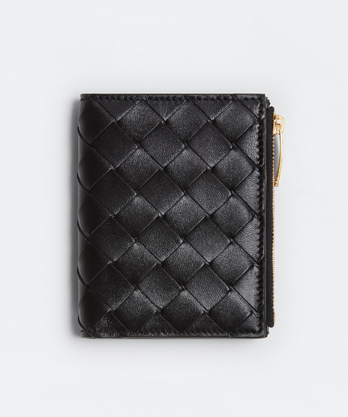 스몰 인트레치아토 폴더형 지퍼 지갑