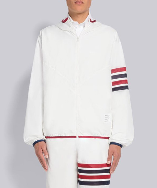 밀리터리 립스탑 메쉬 사선 패커블 집업 후디