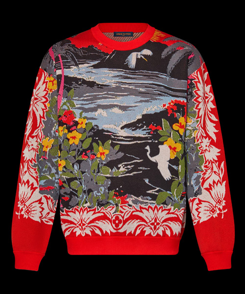 자카드 코튼 점퍼