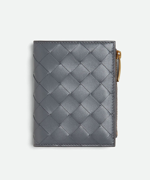 스몰 인트레치아토 폴더형 지퍼 지갑