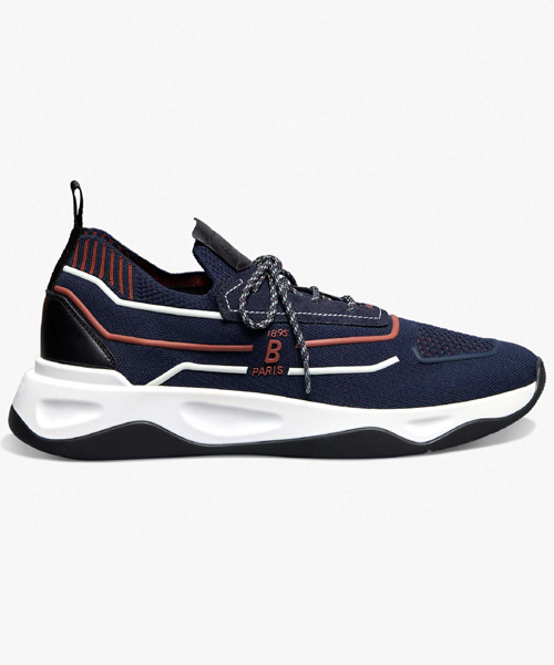 쉐도우 니트 레더 스니커즈