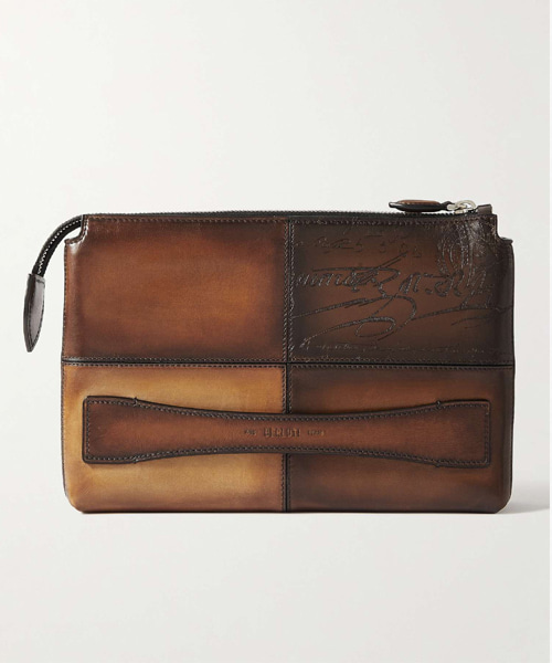 테르시오 스크리토 패널 베네치아 가죽 파우치