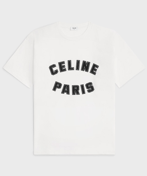 로고 프린트 코튼 티셔츠