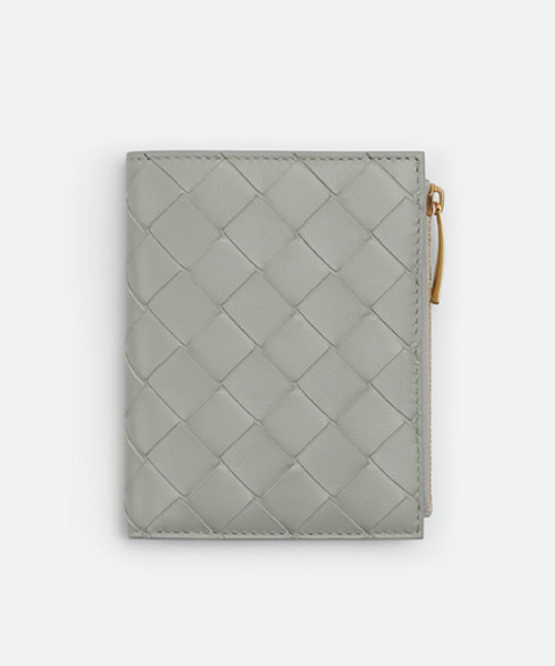 스몰 인트레치아토 폴더형 지퍼 지갑