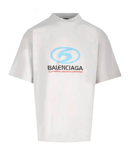 서퍼 크랙 로고 코튼 티셔츠