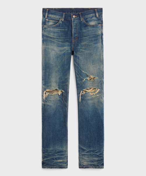 디스트로이드 블루 마블 데님 팬츠