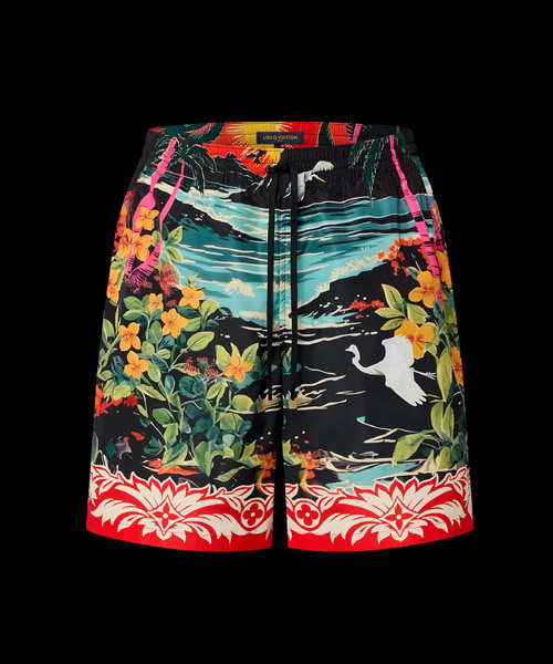 프린트 나일론 스윔 쇼츠