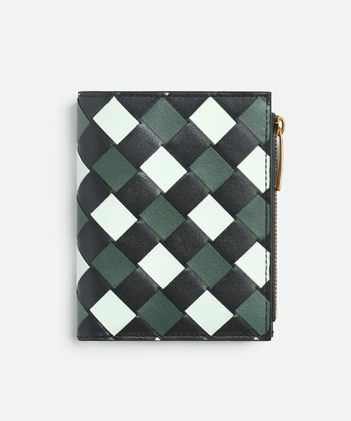 스몰 인트레치아토 폴더형 지퍼 지갑