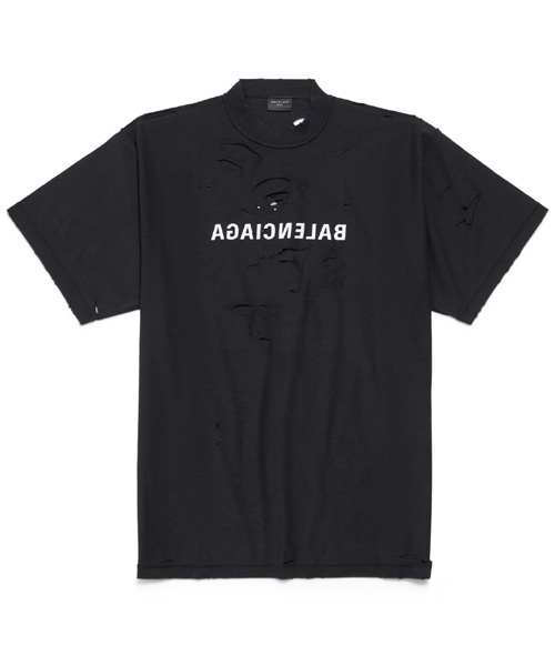 미러 발렌시아가 인사이드 아웃 코튼 티셔츠