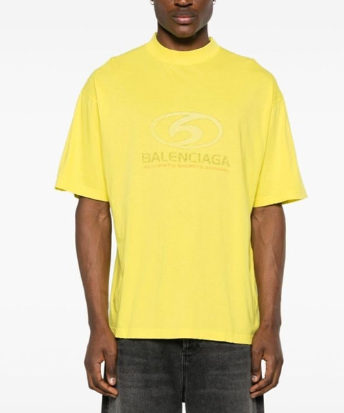 서퍼 크랙 로고 코튼 티셔츠