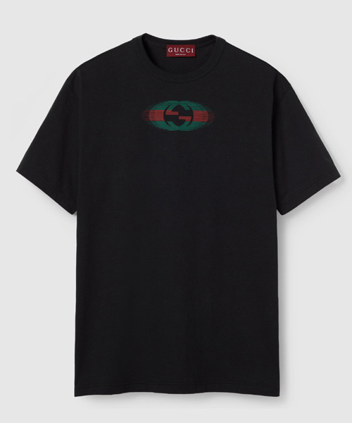 로고 프린트 코튼 저지 티셔츠