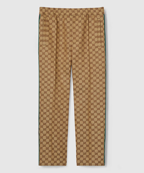 GG 리넨 블렌드 캔버스 조깅 팬츠