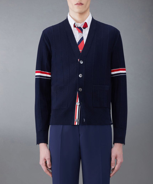 울 릴랙스 브이넥 암밴드 가디건