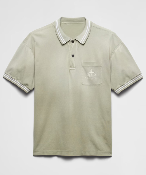 로고 프린트 코튼 폴로셔츠